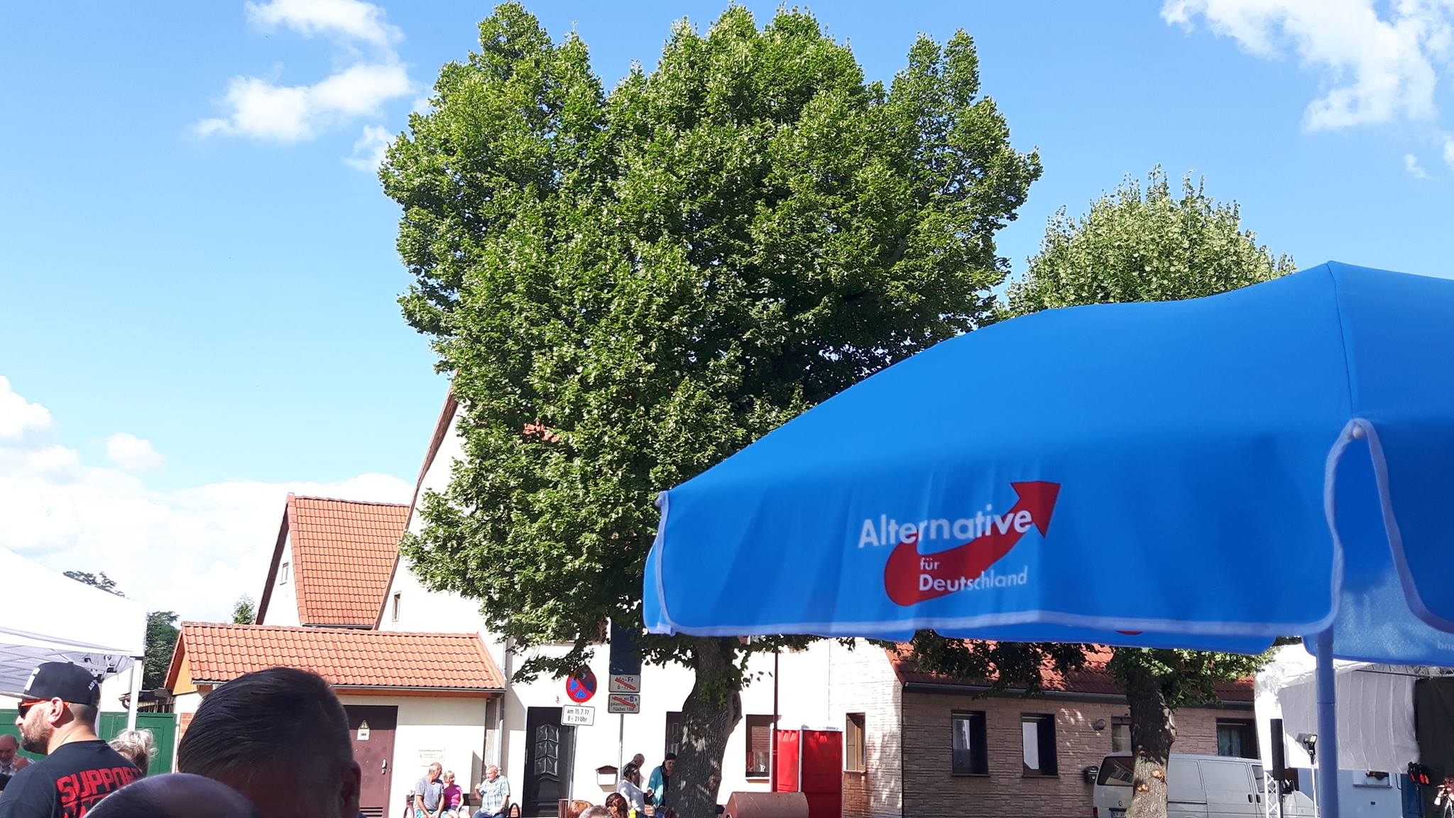 Infostand in Zörbig auf dem Markt